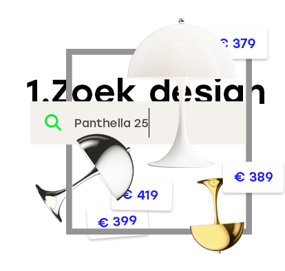 Zoek online naar design meubels, design lampen en design items met designfinder