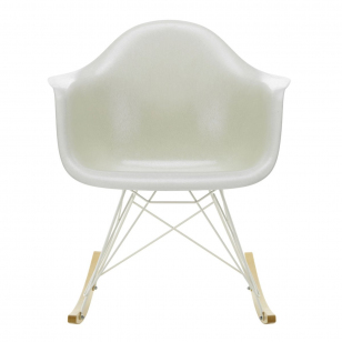 Vitra Eames Fiberglass Chair RAR Schommelstoel - Parchment Wit Esdoorn Goud