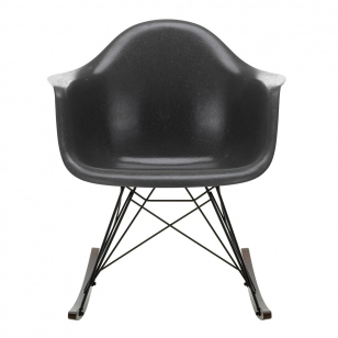 Vitra Eames Fiberglass Chair RAR Schommelstoel - Elephant Hide Grey/Zwart/Donker