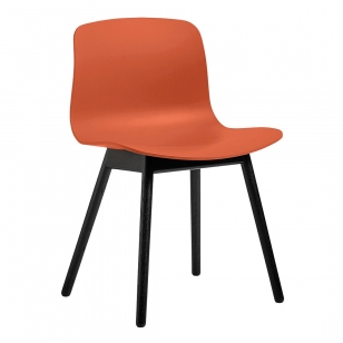 HAY About A Chair AAC 12 Stoel Zwart Gelakt Oranje