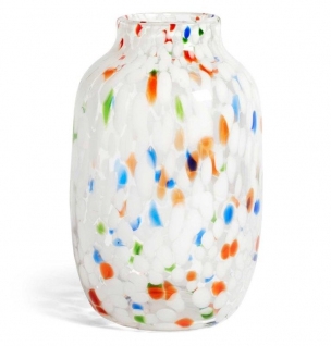 Hay Splash Vase Vaas Round Large White dot