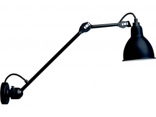 DCWéditions - Lampe Gras N°304 L40 - Wandlamp - Black/Black - Arm: 40 x Rod: 20 cm