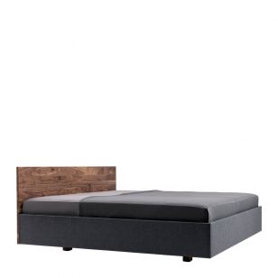 Zeitraum Simple Soft Bold Bed l.200 x b.140 - Shake Carbon Rohi - Amerikaans walnoot